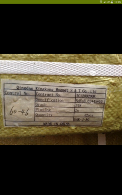 แม่เหล็กแรงดูดสูงขนาด 65&times;45&times;10