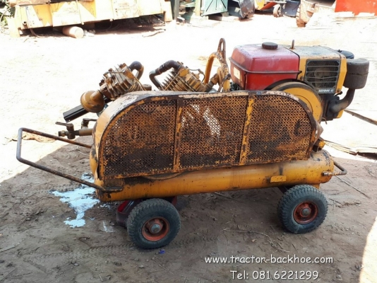 ขาย เครื่องปั๊มลม ปั๊มลม เครื่องยนต์ดีเซล 1 สูบ yanmar ขนาด 15 แรง ถังเก็บลมคู่ ลมแรง เก่าญี่ปุ่นแท้