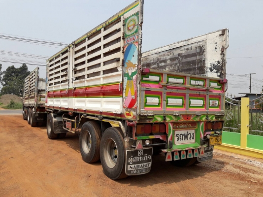 HINO mega 320 แรง ปี 2550 แม่ลูกกระบะไม่ดัมพ์ ต่ออู่สหกิจ ลูกสามเพลาแท้ยาว 7.20 ม. แม่กะบะยาว 6.20 ม. ทะเบียนพร้อม