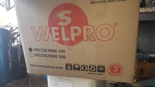 ตู้เชื่อม TIG 160 A.WELPRO ใหม่แกะกล่องราคามือสอง ตู้เชื่อม TIG 160 A.WELPRO ใหม่แกะกล่องราคามือสอง
