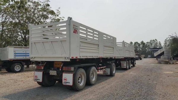 HINO MEGA FM2P 380 แรง Hi Speed ปี 57 แม่ลูกดัมพ์สามมิตร  ไมล์แท้ 190,000 กม. เครื่อง/เกียร์เดิมบาง ยางดี 80\% ทะเบียนพร้อม