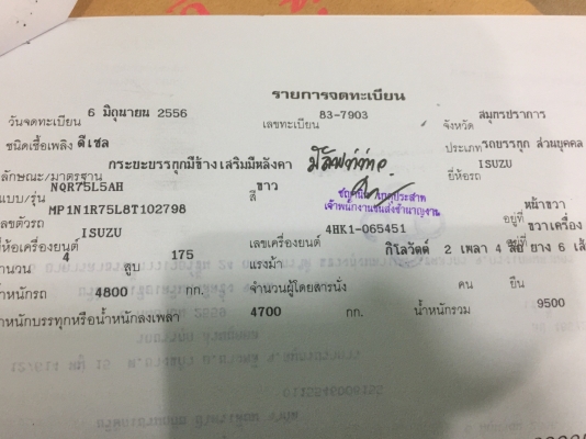 ขายรถ 6ล้อ NQR 175 แรง ปี56 ยาว 5.50 เมตร พร้อมลิฟท้าย สวยๆพร้อมใช้งาน
