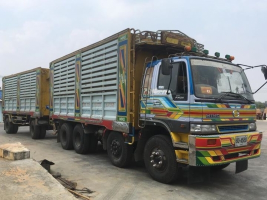 ขายรถพ่วงฮีโน่2Kสมอเงินปี43 260แรง ดั้มแม่ลูก อู่แก้ว เดิมๆบางๆ สภาพสวยพร้อมใช้