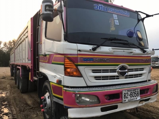 Hino mega CNG รถห้างแท้ เครื่อง 260 แรง ปี 55 แม่ลูกดัมพ์อู่พงษ์ไพบูลย์ ลูก 2 เพลา รถพร้อมใช้ราคาไม่สูงค่ะ
