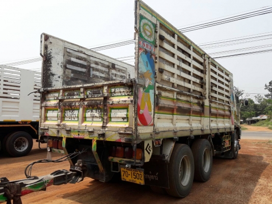 HINO mega 320 แรง ปี 2550 แม่ลูกกระบะไม่ดัมพ์ ต่ออู่สหกิจ ลูกสามเพลาแท้ยาว 7.20 ม. แม่กะบะยาว 6.20 ม. ทะเบียนพร้อม