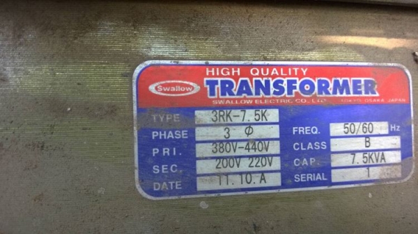 หม้อแปลง Input 380V. 3P --Output 200V. 3P