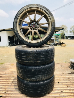 แมกซ์แต่ง Rays by Japan พร้อมยาง Dunlop 225-40ZR18 สภาพดี