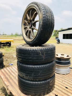 แมกซ์แต่ง Rays by Japan พร้อมยาง Dunlop 225-40ZR18 สภาพดี