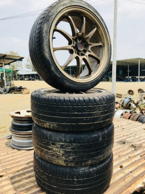 แมกซ์แต่ง Rays by Japan พร้อมยาง Dunlop 225-40ZR18 สภาพดี