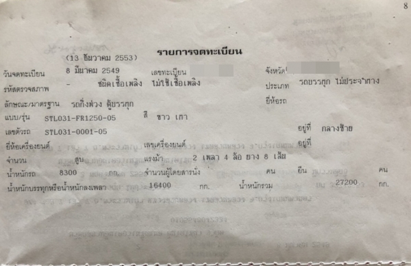 ขายเทลเลอร์ STL ( 2 เพลา ) ปี49  ตู้บรรทุก