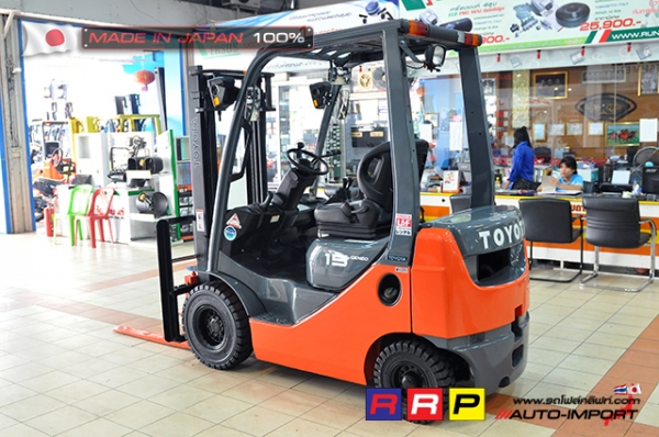 ขายรถโฟล์คลิฟท์มือสอง TOYOTA รุ่น 8FD15-13007 นำเข้าจากประเทศญี่ปุ่น 100\% ไม่เคยใช้งานในไทย ขายรถโฟล์คลิฟท์มือสอง TOYOTA รุ่น 8FD15-13007 นำเข้าจากประเทศญี่ปุ่น 100\% ไม่เคยใช้งานในไทย