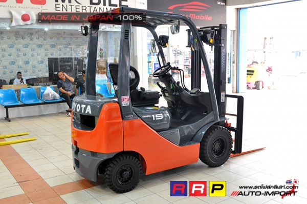 ขายรถโฟล์คลิฟท์มือสอง TOYOTA รุ่น 8FD15-13007 นำเข้าจากประเทศญี่ปุ่น 100\% ไม่เคยใช้งานในไทย ขายรถโฟล์คลิฟท์มือสอง TOYOTA รุ่น 8FD15-13007 นำเข้าจากประเทศญี่ปุ่น 100\% ไม่เคยใช้งานในไทย