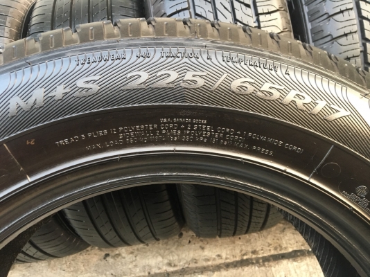 ยาง GOODYEAR 225-65-17 ปี 17 ยางหนานิ่ม มีตุ่มขน