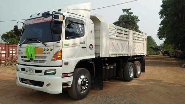 HINO 344 แรง ปี 57 แม่เดี่ยวดัมพ์สามมิตร มีระบบลาก เครื่อง/เกียร์เดิม หัวบาง ทะเบียนพร้อม