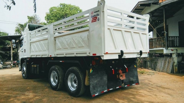 HINO 344 แรง ปี 57 แม่เดี่ยวดัมพ์สามมิตร มีระบบลาก เครื่อง/เกียร์เดิม หัวบาง ทะเบียนพร้อม