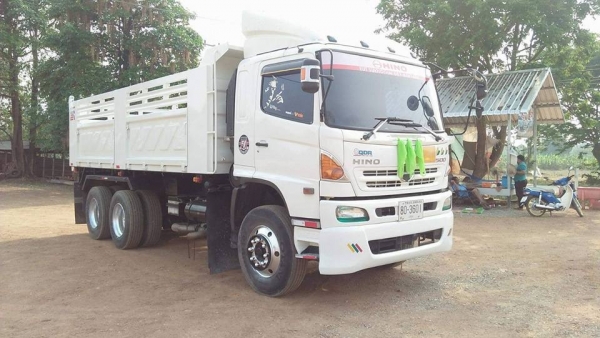HINO 344 แรง ปี 57 แม่เดี่ยวดัมพ์สามมิตร มีระบบลาก เครื่อง/เกียร์เดิม หัวบาง ทะเบียนพร้อม