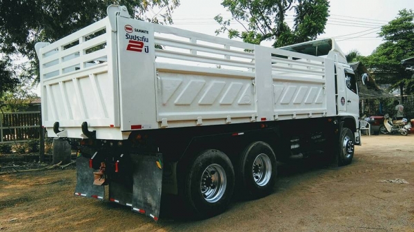 HINO 344 แรง ปี 57 แม่เดี่ยวดัมพ์สามมิตร มีระบบลาก เครื่อง/เกียร์เดิม หัวบาง ทะเบียนพร้อม