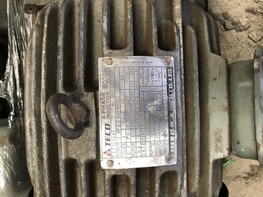 ขายมอเตอร์เกียร์ teco 3 แรง 380V. รอบ 1:10