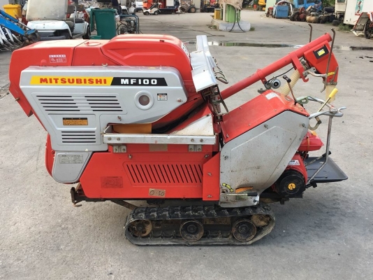 ขายเครื่องนวดเมล็ดข้าวเดินตาม แบบนวดคอรวง ฝัดข้าวได้ ยี่ห้อ MITSUBISHI รุ่น MF100 รุ่นใหม่