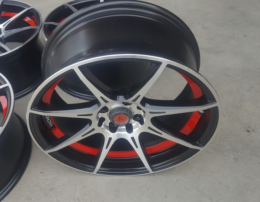 ล้อมือ2 YACHIYODA ขอบ17 ขลิปแดง 4รู100-114  4 ล้อ