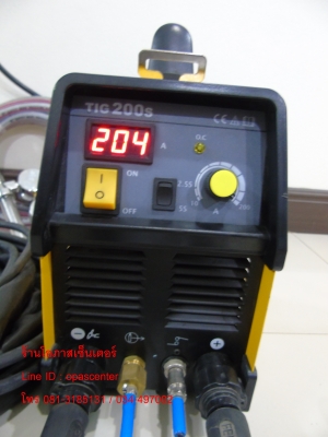 เครื่องเชื่อมอาร์กอน 200 A ยี่ห้อ Rilon รุ่น TIG200S สภาพใหม่ มีสายเชื่อมอาร์กอนและเกย์วัด