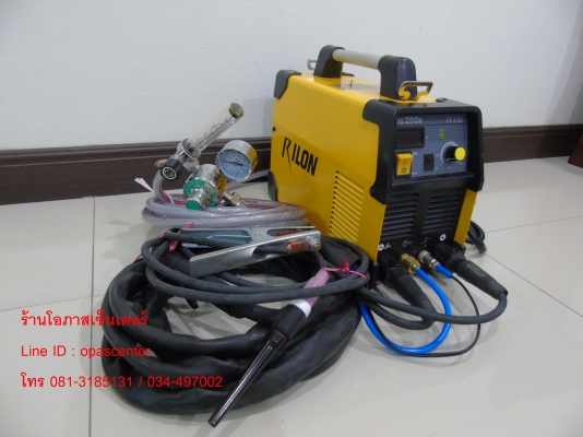 เครื่องเชื่อมอาร์กอน 200 A ยี่ห้อ Rilon รุ่น TIG200S สภาพใหม่ มีสายเชื่อมอาร์กอนและเกย์วัด