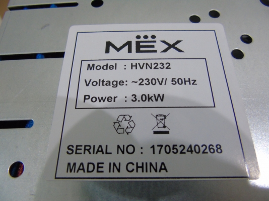 เตาฝัง MEX รุ่น HVN232 ขนาด 2 หัวเตาไฮไลท์ ฐานกระจกเซรามิก ของใหม่ ยังไม่ได้ติดตั้งใช้งาน