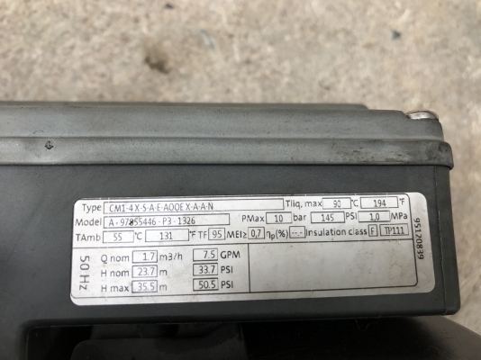 ขายปั้มน้ำแรงดันสูง Groundfos 0.5HP. 220V ไฟบ้าน made in Hungary สภาพสวย หมุนนิ่ม พร้อมใช้งาน มี 2ตัวครับ