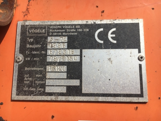 Vogele S1600 : รถปูยาง 6.5m นำเข้าจากญี่ปุ่น โทร. 080-6565422 (หนิง)