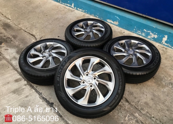 ล้อแม็ก TOYOTA New VIOS 2017 ขอบ 15 พร้อมยางป้ายแดง 185-60-15 แม็กสวย มีตุ่ม เส้นสีชัดๆ
