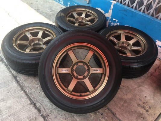 ล้อแม็ก TE37 ขอบ 18 พร้อมยาง 265-60-18 ปี15