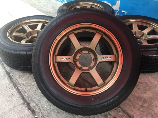 ล้อแม็ก TE37 ขอบ 18 พร้อมยาง 265-60-18 ปี15