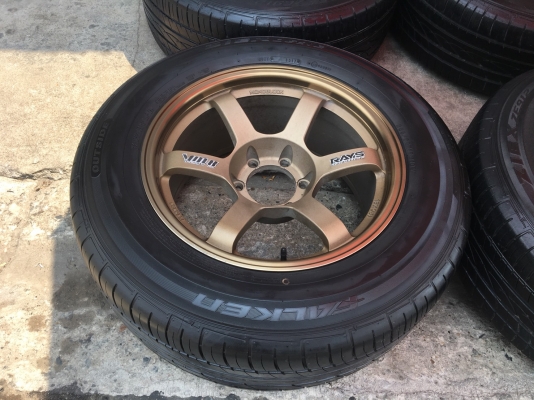 ล้อแม็ก TE37 ขอบ 18 พร้อมยาง 265-60-18 ปี15