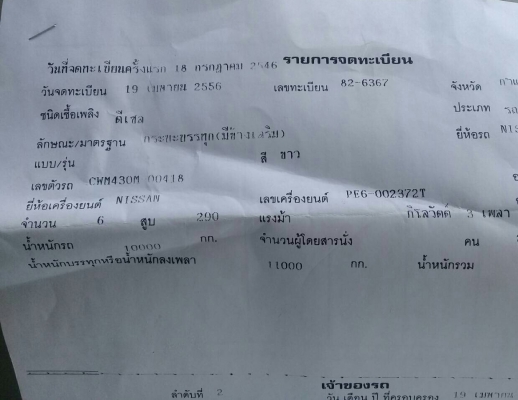 ขาย.ราคา 890,000บ.นะครับ สิบล้อ นิสัน UD CWM 43OM 290โบว์,อินเตอร์ ปี46 (ไม่ดั้ม)  แม่-ลูก 2คาน กะบะค็อกสูง ยาว6.50ม.รถห้าง มือเดียวป้ายแดง สภาพนางฟ้าเดิมๆพร้อมใช้งาน เล่ม.ทะเบียนพร้อมโอน ขาย 890,000บ.แม่+ลูก