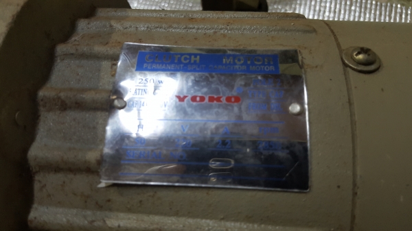 CLUTCH MOTOR 250W "ํYOKO" จักรเย็บผ้าอุตสาหกรรม 1,350 บาท CLUTCH MOTOR 250W "ํYOKO" จักรเย็บผ้าอุตสาหกรรม 1,350 บาท