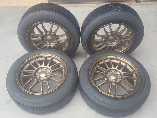 ล้อใหม่ RE30 ขอบ15 4รู100-114  พร้อมยาง 4 ล้อ