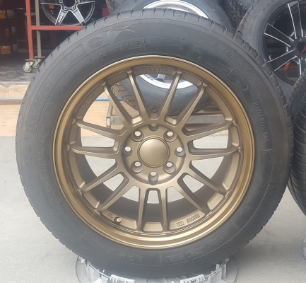 ล้อใหม่ RE30 ขอบ15 4รู100-114 พร้อมยาง 4 ล้อ ล้อใหม่ RE30 ขอบ15 4รู100-114 พร้อมยาง 4 ล้อ