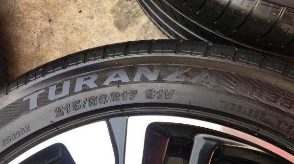 แม็ก Honda Civic FC 1.5 Turbo RS ขอบ 17 พร้อมยาง 215-50-17 ปี 16