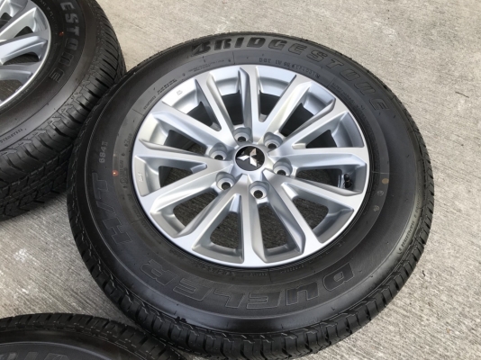 ล้อแม็กป้ายแดง Mitsu New Triton Plus ขอบ17 พร้อมยางใหม่ป้ายแดง 245-65-17 ปี 18 Bridgestone แม็กยางสวยกริ๊บๆ