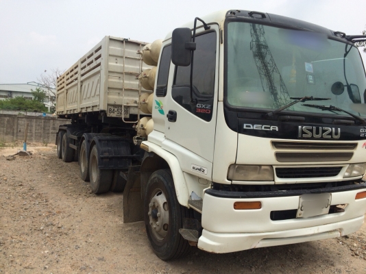 ขายสิบล้อหัวลาก2เพลาISUZU GXZ270แรงติดก๊าซNgv8ถังพร้อมหางเซมิดั้ม2เพลาสามมิตรยาว8เมตร