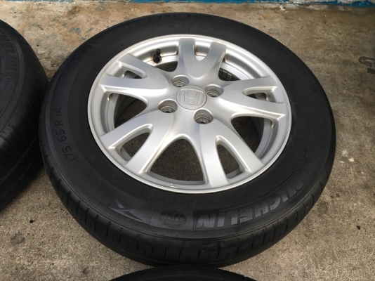 ล้อแม็ก Honda Brio ขอบ 14 พร้อมยาง Michelin 175-65-14 ปี13