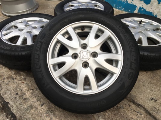 ล้อแม็ก Honda Brio ขอบ 14 พร้อมยาง Michelin 175-65-14 ปี13