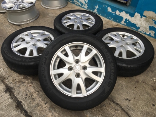 ล้อแม็ก Honda Brio ขอบ 14 พร้อมยาง Michelin 175-65-14 ปี13