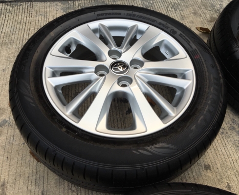ล้อแม็กป้ายแดง Toyota Yaris Ativ 2017 ขอบ 15 พร้อมยางป้ายแดง Dunlop 185-65-15