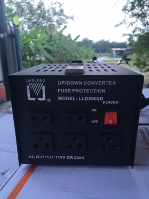 หม้อแปลงไฟจาก 230v ==&gt; 110v ขนาด 2,000w LIANLONG
