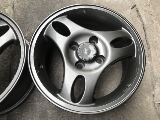 ล้อแม็ก 4รู100 ขอบ 14 สีเทากัน แม็กสวย