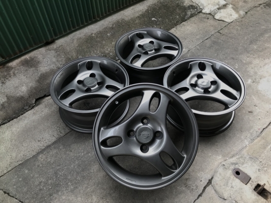 ล้อแม็ก 4รู100 ขอบ 14 สีเทากัน แม็กสวย