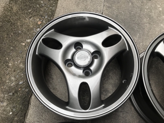 ล้อแม็ก 4รู100 ขอบ 14 สีเทากัน แม็กสวย