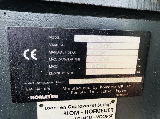 รถขุดล้อยาง Komatsu PW130-7K สภาพสวยค่ะ