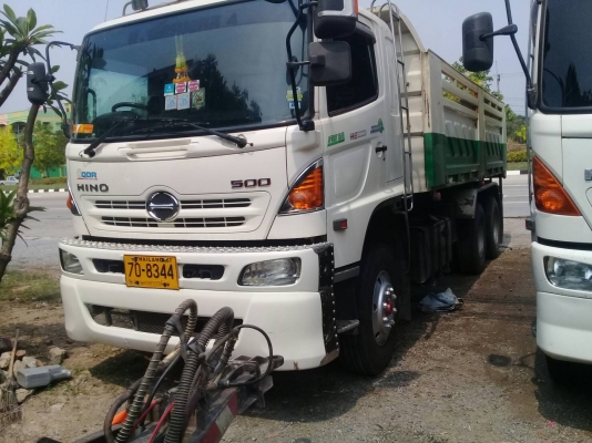 ขาย HINO 344 พ่วงแม่ลูก กระบะเหล็กสามมิตร รถปี 57